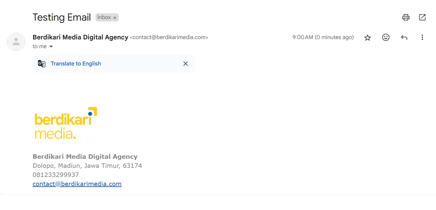 signature email perusahaan