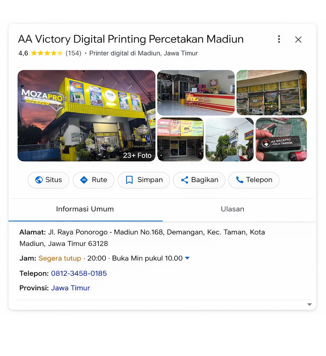 Jasa Google Maps My Bisnisku Aavictory